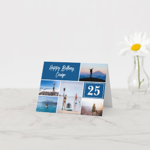 Carte d'anniversaire de cinq photos pour les espri