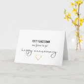 Carte d'anniversaire de cinquante ans (Fleur jaune)