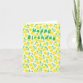 Carte d'anniversaire de citron jaune (Devant)