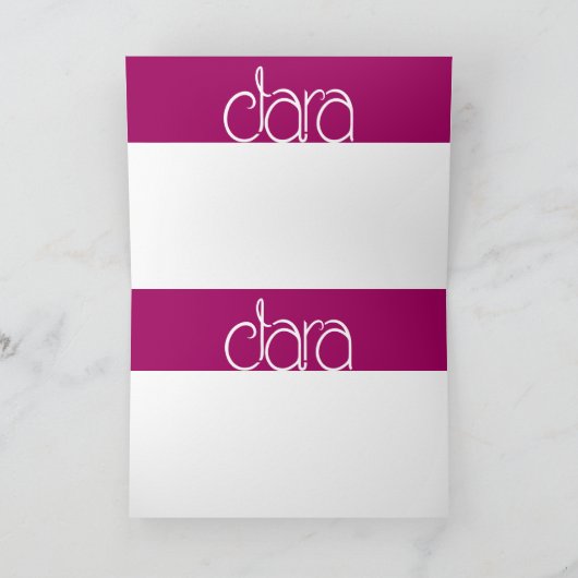 Carte d'anniversaire de Clara plum (Intérieur)