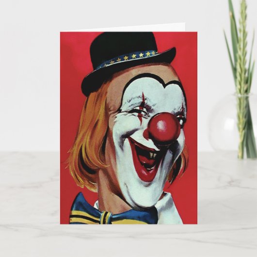 Carte d'anniversaire de clown bizarre (Devant)