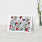 Carte d'anniversaire de coeurs de Westie (Dos)