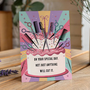 Carte d'anniversaire de coiffeur