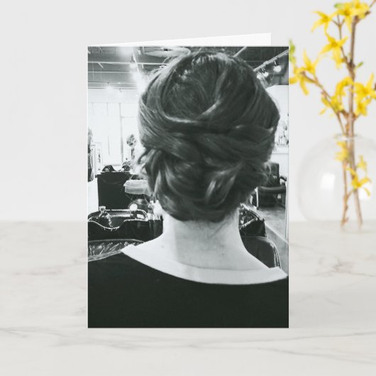 Carte d'anniversaire de coiffeur (Fleur jaune)