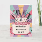 Carte d'anniversaire de coiffeur (Devant)