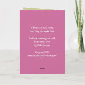 carte d'anniversaire de colibri (Dos)