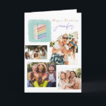 Carte d'anniversaire de collection de photos moder<br><div class="desc">Célébrez quelqu'un de spécial avec cette carte d'anniversaire de collage photo élégant, parfait pour partager l'amour et les rires d'un groupe d'amis. Avec un design moderne et propre et de l'espace pour quatre photos personnalisées, cette carte "Joyeux Anniversaire de nous tous" est un moyen chaleureux et mémorable de marquer l'occasion....</div>