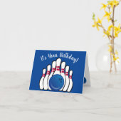 Carte d'anniversaire de conception de bowling (Fleur jaune)