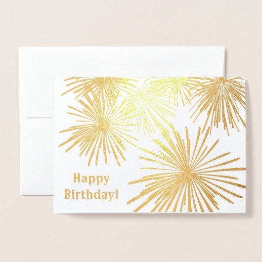 Carte d'anniversaire de conception Fireworks (Devant avec enveloppe)