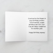 Carte d'anniversaire de construction (Intérieur)