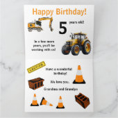 Carte d'anniversaire de construction (Intérieur)