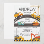 Carte d'anniversaire de construction moderne perso (Devant / Derrière)