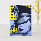 Carte d'anniversaire de "contrôle complet" (Fleur jaune)