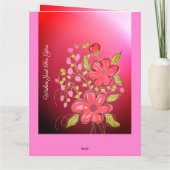 Carte d'anniversaire de Coral rose et de Flore de  (Dos)