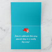 Carte d'anniversaire de Corgi Cartoon Hero (Intérieur)