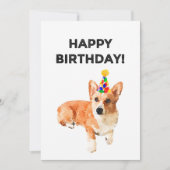 Carte d'anniversaire de Corgi classique (Devant)