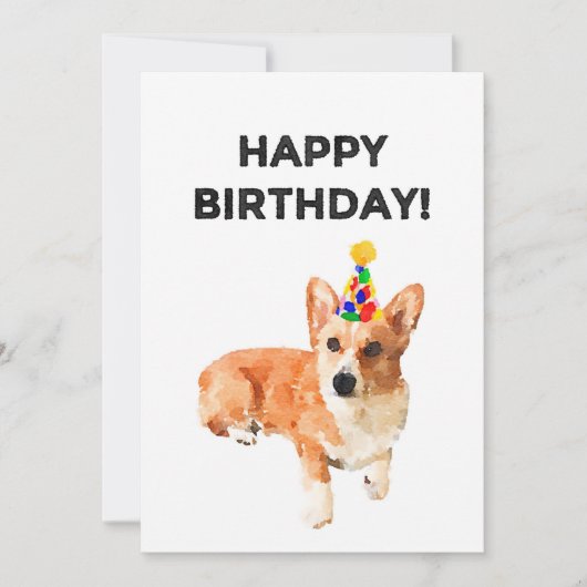 Carte d'anniversaire de Corgi classique (Devant)