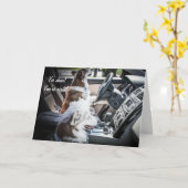 Carte d'anniversaire de Corgis (Fleur jaune)