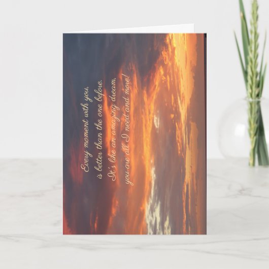 Carte d'anniversaire de coucher de soleil (Devant)