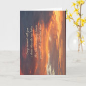 Carte d'anniversaire de coucher de soleil (Fleur jaune)