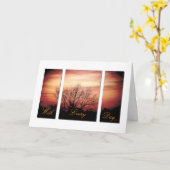 Carte d'anniversaire de coucher du soleil (Fleur jaune)