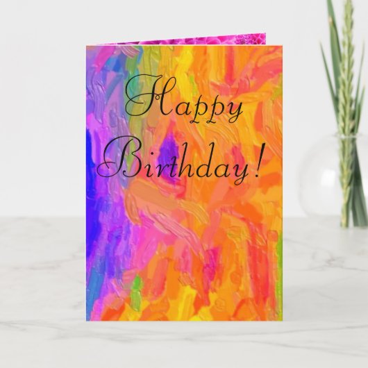 Carte d'anniversaire de couleurs mixtes (Devant)