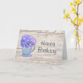 Carte d'anniversaire de Country Hydrangea (Fleur jaune)