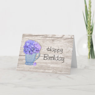 Carte d'anniversaire de Country Hydrangea