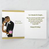 Carte d'anniversaire de couple afro-américain (Intérieur)