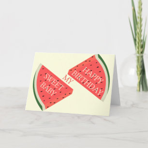 Carte d'anniversaire de couple Mon bébé doux - Je 