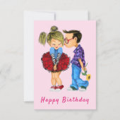 Carte d'anniversaire de couple romantique (Dos)