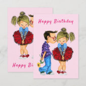 Carte d'anniversaire de couple romantique (Devant / Derrière)