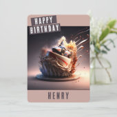 Carte d'anniversaire de course automobile (Debout devant)