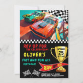 Carte d'anniversaire de course rapide et amusante  (Devant)