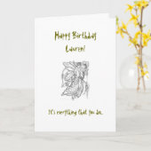 Carte d'anniversaire de cousin (Fleur jaune)