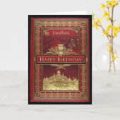 Carte d'anniversaire de couverture vintage (Fleur jaune)