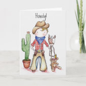 Carte d'anniversaire de Cowboy (Devant)
