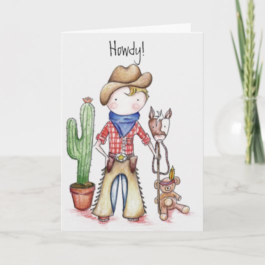 Carte d'anniversaire de Cowboy (Devant)