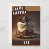 Carte d'anniversaire de Cowboy (Devant)