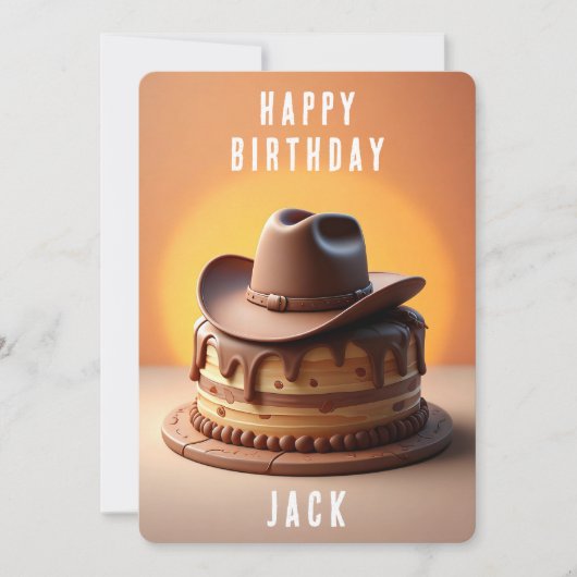 Carte d'anniversaire de Cowboy (Devant)