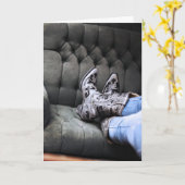 CARTE D'ANNIVERSAIRE DE COWGIRL (Fleur jaune)