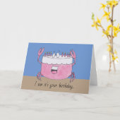 Carte d'anniversaire de Crab Cake (Fleur jaune)