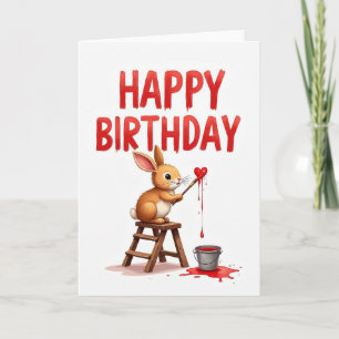 Carte d'anniversaire de créature artistique