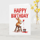 Carte d'anniversaire de créature artistique (Fleur jaune)