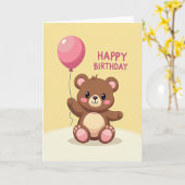 Carte d'anniversaire de créature dodue (Fleur jaune)