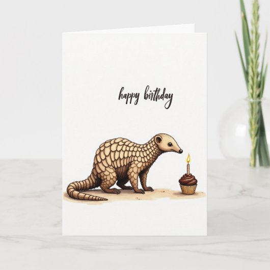 Carte d'anniversaire de créature écailleuse (Devant)