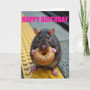 Carte d'anniversaire de créature en pâtisserie