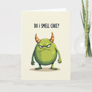 Carte d'anniversaire de créature grincheuse