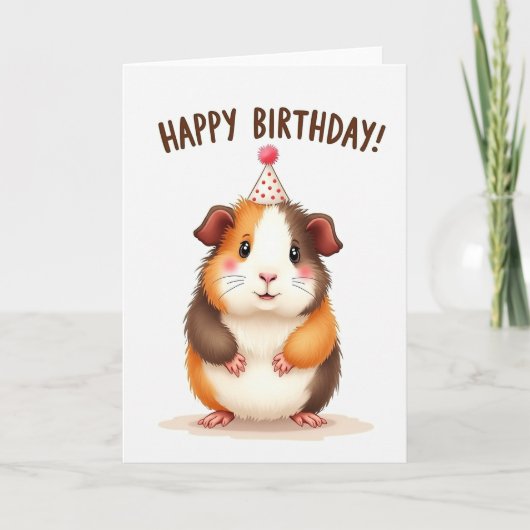 Carte d'anniversaire de créature joyeuse (Devant)