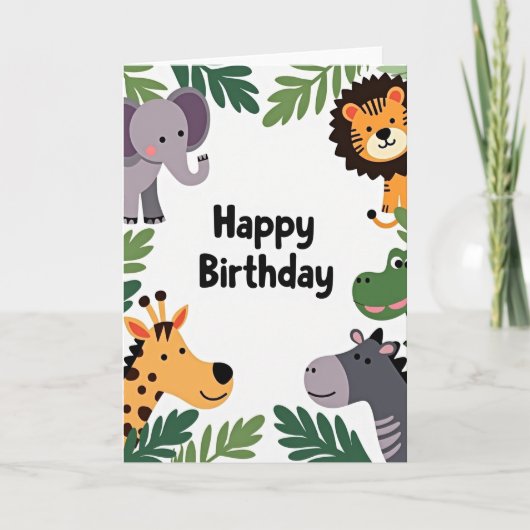 Carte d'anniversaire de créature sauvage (Devant)